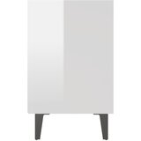  Noćni ormarići s metalnim nogama 2 kom sjajni bijeli 40x30x50cm | shoptok.hr