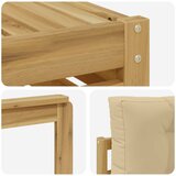  Set vanjskih sofa 7 kom. Bijela i bež Poliester | shoptok.hr