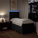  Box spring krevet s madracem crni 80 x 200 cm od tkanine | shoptok.hr