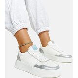 Gemre White-silver sneakers on a thicker sole Rumai | Shoptok.si