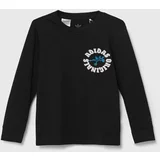 Adidas Otroška bombažna majica z dolgimi rokavi GFX LONGSLEEVE črna barva, IY5454