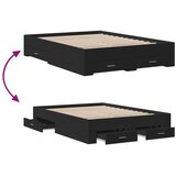  Okvir za krevet s ladicama crni 140x190 cm konstruirano drvo | shoptok.hr