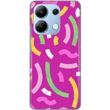 torbica silikonska print za xiaomi redmi note 13 4G (eu) happy lines pink