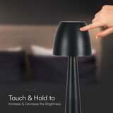  LED prigušiva punjiva dodirna stona lampa LED/3W/5V 3000-6000K crna | Eponuda.com