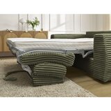 Bobochic Paris Zelena sedežna garnitura za spanje/raztegljiva iz rebrastega žameta 220 cm Hugo – | Shoptok.si