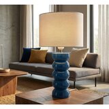 Mauro Ferretti Bela/modra keramična namizna svetilka s tekstilnim senčilom (višina 46 cm) Torr – | Shoptok.si