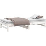  Dnevni ležaj na izvlačenje bijeli 2x(90x200)cm masivna borovina | shoptok.hr