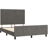  Za krevet s uzglavljem tamnosivi 140x200 cm baršunasti | shoptok.hr
