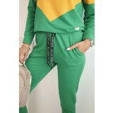 Kesi Plus Size women's tracksuit set with a V-neck green | shoptok.hr