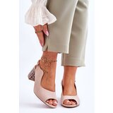 Maciejka Women's Suede Heel Sandals Cene