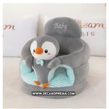 Foteljica za decu Baby Penguin Grey