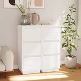 The Living Store Komoda 2 kosa bela 32x34x75 cm trdna borovina - Komoda, (21663613) Cene