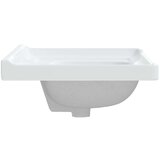 vidaXL Kopalniški umivalnik bel 61x48x23 cm pravokoten keramičen | Shoptok.si