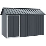 vidaXL Temno siva Vroče pocinkano jeklo 112 x 215 x 141 cm Vzdržljivo | Shoptok.si