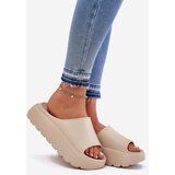 EVENTO Foam Women's Slippers On Platform Beige Xalvania | Shoptok.si