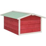  Garaža za robotsku kosilicu 72x87x50 cm crveno-bijela jelovina | Eponuda.com