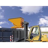 eurokraft pro Prekucna posoda za velike obremenitve, prostornina 0,6 m³, nosilnost 4000 kg, modra RAL 5012 | Shoptok.si