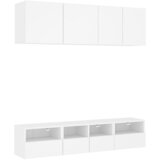  The Living Store Komplet TV omaric 5-delni bel inženirski les - Stenska TV Enota, (21499032) | Shoptok.si