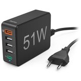 Hama 00201630 USB stanica za punjenje unutrašnje područje Izlazna struja maks. 3000 mA 5 x USB-A, USB-C® Cijene