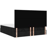 vidaXL Okvir kreveta s madracima crni 160x200cm od tkanine | shoptok.hr