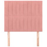  Uzglavlje ružičasto 80x5x118/128 cm baršunasto | Eponuda.com