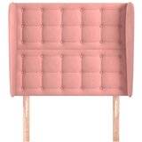  Vzglavje z ušesi roza 103x23x118/128 cm žamet, (20794510) | Shoptok.si