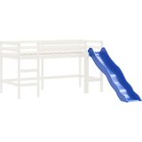  Dječji krevet na kat i zavjese plavi 80 x 200 cm borovina | shoptok.hr