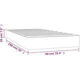 vidaXL Madrac s oprugama srednje tvrdoće tamnozeleni 90x190x20 cm baršunasti | shoptok.hr