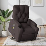 Maison Chic Električni masažni naslanjač - Relax naslanjač s funkcijo vstajanja temno rjav, (22062317) | Shoptok.si
