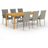  7-dijelni vrtni blagovaonski set sivi | shoptok.hr