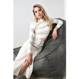 Trendyol Ecru Striped Crop Knitwear Sweater | shoptok.hr