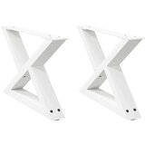  Noge za stolić 2 kom bijele 50x(30-31 3) cm čelik | shoptok.hr