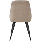 CARRYHOME stol, kovina, tekstil rjavosiva | Shoptok.si