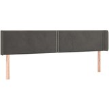  Posteljno vzglavje temno sivo 203x16x78/88 cm žamet, (20736762) | Shoptok.si