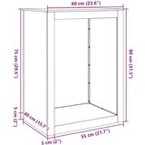  Stalak za drva za ogrjev bijeli 60x40x80 cm čelični | shoptok.hr