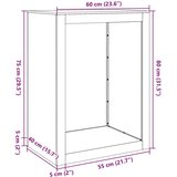  stojalo za drva, 60x40x80 cm | Shoptok.si