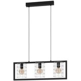 Eglo visilica Jubily 43663, 3x E27, 77 cm, crna/pocinčana | shoptok.hr