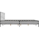  Okvir za krevet boja hrasta 150x200cm konstruirano drvo i metal | shoptok.hr
