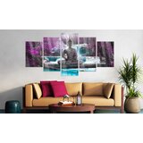  Slika na akrilnom staklu - Waterfall and Buddha [Glass] 200x100 | shoptok.hr