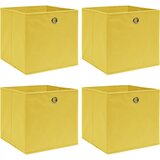  Kutije za pohranu 4 kom žute 32 x 32 x 32 cm od tkanine | shoptok.hr