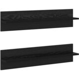  Polica na zidu s policom 2 pcs Crni hrast 80 x 11,5 x 18 cm | shoptok.hr