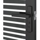 Staklena vrata Prugasti Crna 76 x 3,5 x 201,5 cm Aluminij | Eponuda.ba