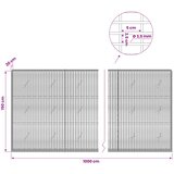  Gabion s žicom debljine 3,5 mm i mrežom 5x2,5 cm 1000x20x150 cm Slike