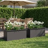  Vrtna posuda za sadnju s LED svjetlom 2 kom. Crna - Crna 40 x 100 x 40 cm 2 | shoptok.hr