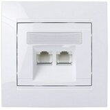 ELEKTROMATERIAL LENDAVA Dvojna podatkovna vtičnica Elektro Material Gea (podometna, RJ45) | Shoptok.si