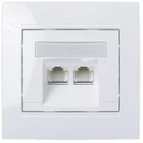 Dvojna podatkovna vtičnica Elektro Material Gea (podometna, RJ45)
