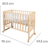 Roba Dječji krevet na kotačićima 90x45 cm u prirodnoj boji – | shoptok.hr