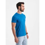 Ombre Men's classic cotton BASIC T-shirt - blue