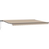 vidaXL samodejna retraktibilna tenda bež 500x300 cm, tenda za zamenjavo tkanine za okvir 5x3 m bež | Shoptok.si