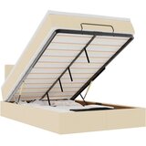 vidaXL Otomanski okvir kreveta s madracem krem 120x200cm od tkanine | shoptok.hr